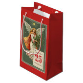 ヴィンテージのクリスマスの天使 スモールペーパーバッグ (裏面アングル)