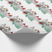 ヴィンテージのクリスマスの天使 ラッピングペーパー (角)