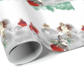ヴィンテージのクリスマスの天使 ラッピングペーパー (ロールコーナー)