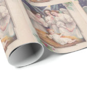 ヴィンテージのクリスマスの天使 ラッピングペーパー (ロールコーナー)