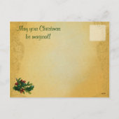 ヴィンテージのクリスマスの妖精の国の郵便はがき シーズンポストカード (裏面)