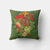 ヴィンテージのクリスマスの季節的な枕 クッション (裏面)