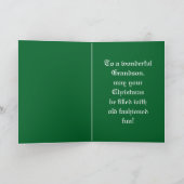 ヴィンテージのクリスマスの孫 シーズンカード (内部)