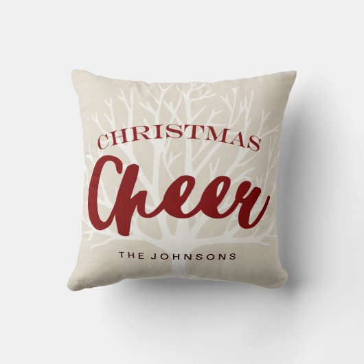 ヴィンテージのクリスマスの応援の原稿の休日 クッション (裏面)