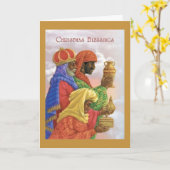 ヴィンテージのクリスマスの恵み、 カード (黄色い花)