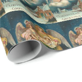 ヴィンテージのクリスマスの挨拶の包装紙 ラッピングペーパー (ロールコーナー)