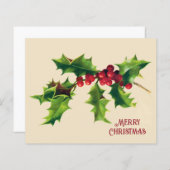 ヴィンテージのクリスマスの挨拶 (正面/裏面)