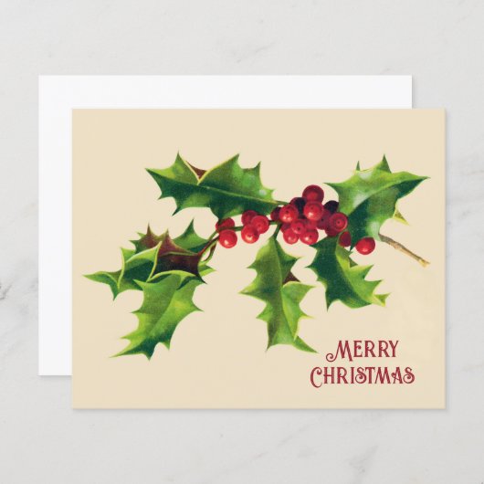 ヴィンテージのクリスマスの挨拶 (正面/裏面)