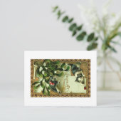 ヴィンテージのクリスマスの挨拶 シーズンポストカード (スタンド正面)