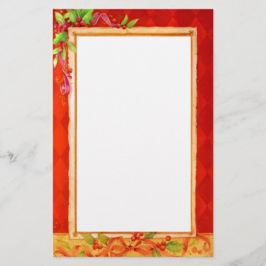 ヴィンテージのクリスマスの文房具 便箋 (正面)