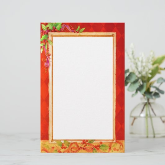 ヴィンテージのクリスマスの文房具 便箋 (スタンド正面)