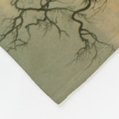 ヴィンテージのクリスマスの朝のそりの乗車 フリースブランケット (角)