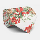 ヴィンテージのクリスマスの植物のマツ果実の休日 ネクタイ (ロール)