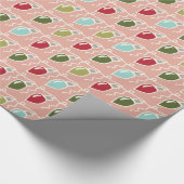 ヴィンテージのクリスマスの照明の球根の包装紙 ラッピングペーパー (角)