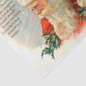 ヴィンテージのクリスマスの詩のサンタの休日のパーティのティッシュ 薄葉紙 (詳細)