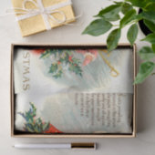 ヴィンテージのクリスマスの詩のサンタの休日のパーティのティッシュ 薄葉紙 (ギフト)