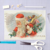 ヴィンテージのクリスマスの詩のサンタの休日のパーティのティッシュ 薄葉紙 (クラフト)