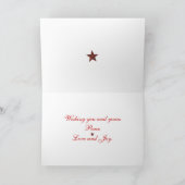 ヴィンテージのクリスマスの赤い列車 シーズンカード (内部)