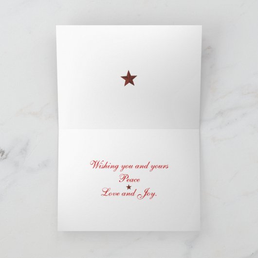 ヴィンテージのクリスマスの赤い列車 シーズンカード (内部)