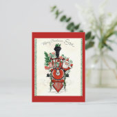 ヴィンテージのクリスマスの郵便はがき シーズンポストカード (スタンド正面)