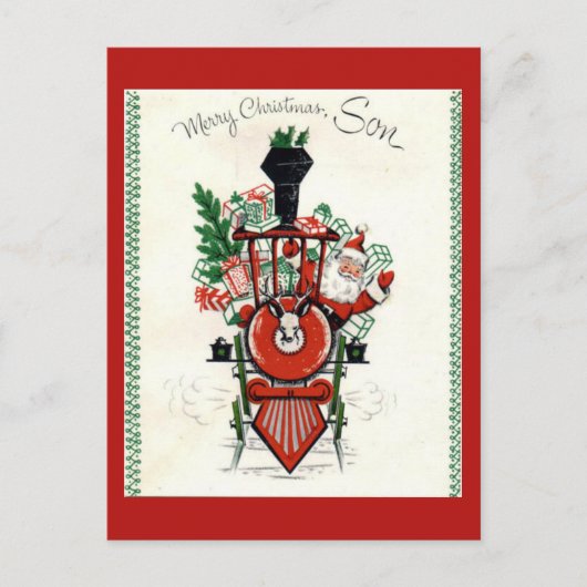 ヴィンテージのクリスマスの郵便はがき シーズンポストカード (正面)
