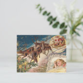 ヴィンテージのクリスマスの郵便はがき シーズンポストカード (スタンド正面)