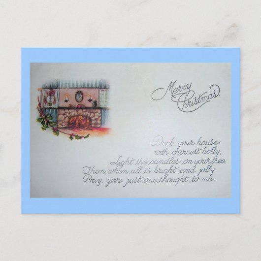 ヴィンテージのクリスマスの郵便はがき シーズンポストカード (正面)