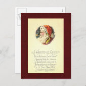 ヴィンテージのクリスマスの郵便はがき シーズンポストカード (正面/裏面)