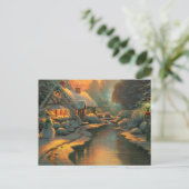 ヴィンテージのクリスマスの郵便はがき シーズンポストカード (スタンド正面)