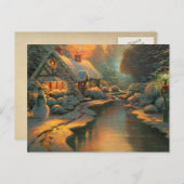 ヴィンテージのクリスマスの郵便はがき シーズンポストカード (正面/裏面)