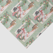 ヴィンテージのクリスマスの雪だるまによってタイルを張られるパーティーのティッシュ 薄葉紙 (詳細)