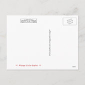 ヴィンテージのクリスマスの駅の郵便はがき シーズンポストカード (裏面)