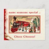 ヴィンテージのクリスマスの駅の郵便はがき シーズンポストカード