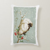 ヴィンテージのクリスマスの鳥 アクセントクッション (裏面(縦))