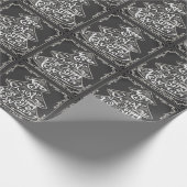 ヴィンテージのクリスマスの黒板の木のギフト包むこと ラッピングペーパー (角)