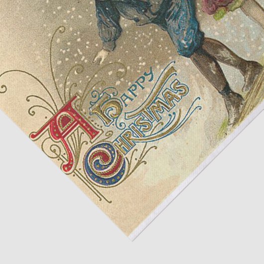 ヴィンテージのクリスマスは休日のパーティのティッシュをからかいます 薄葉紙 (詳細)