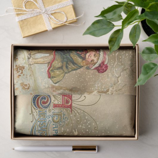 ヴィンテージのクリスマスは休日のパーティのティッシュをからかいます 薄葉紙 (ギフト)