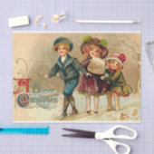 ヴィンテージのクリスマスは休日のパーティのティッシュをからかいます 薄葉紙 (クラフト)