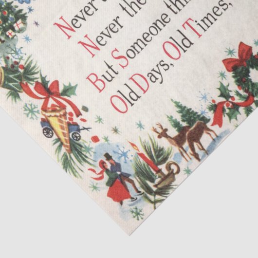 ヴィンテージのクリスマスは休日のパーティのティッシュをpoen 薄葉紙 (詳細)