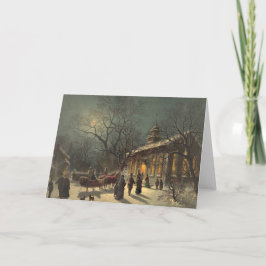 ヴィンテージのクリスマスイブカード シーズンカード