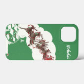 ヴィンテージのクリスマスイブ、レトロなサンタクロースのスレイ Case-Mate iPhoneケース (裏面 (横))