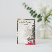ヴィンテージのクリスマスイヤリングフレームの表示ロゴの追加 名刺 (スタンド正面)