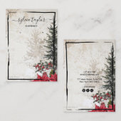 ヴィンテージのクリスマスイヤリングフレームの表示ロゴの追加 名刺 (正面/裏面)