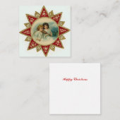 ヴィンテージのクリスマスエンジェル ノートカード (正面/裏面)