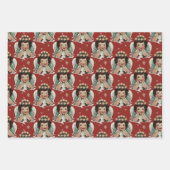 ヴィンテージのクリスマスエンジェル ラッピングペーパーシート (正面)