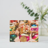 ヴィンテージのクリスマスオーナメント シーズンポストカード (スタンド正面)