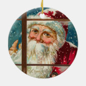 ヴィンテージのクリスマスオーナメント セラミックオーナメント (裏面)