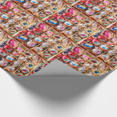 ヴィンテージのクリスマスオーナメント ラッピングペーパー (角)