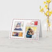 ヴィンテージのクリスマスカードに写真を追加 カード (黄色い花)