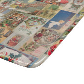 ヴィンテージのクリスマスカードの休日パターン カッティングボード (角)